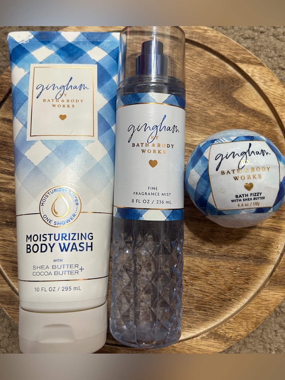Bath & Body Works Gingham Bath Set —